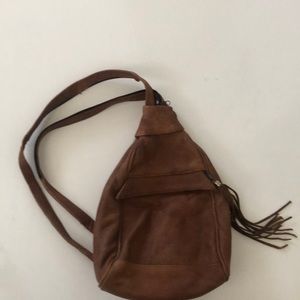 Leather backpack